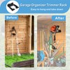 VANROUG Garage Organizer Trimmer Rack,Heavy Duty Weeder Eater Hanger Trimmer