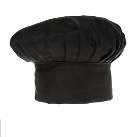Cook Hat Adult Adjustable Elastic Baker Kitchen Catering Wear Cooking Hat Custom Cotton Chef Cap for Women Men Grilling Baking BBQ Chef Dad Mom Present (AU, Alpha, One Size, Black)