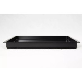 Yubonzai Square Black Japanese Plastic Humidity Trays for Bonsai Tree - 7.5"x 7.5"x 0.75