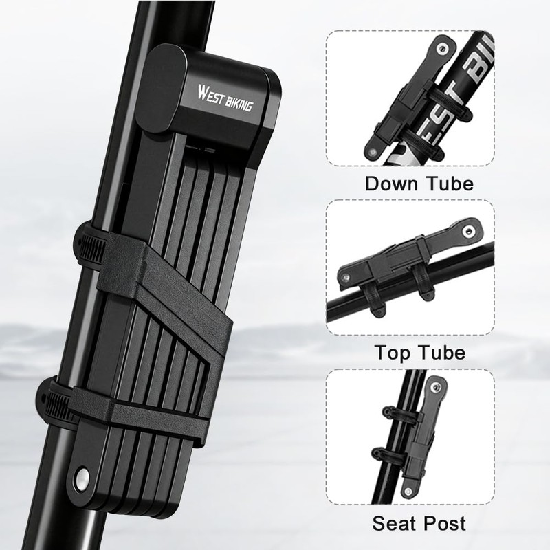 Cableet Heavy Duty 87cm Folding Bike Lock - Thickened Alloy