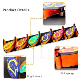 Zsrivk Adjustable Vertical Fishing Rod Holder for Rods of Diameter 3-19mm, Wall Mounted Fishing Rod Racks for Garage, Colorful Fishing Pole Holders Hold Up to 6 Combos or Rods