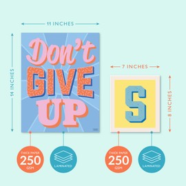 Sweetzer & Orange Set of 8 Education Rules Posters w/CLASS RULES Letters - Motivational Classroom Charts for Teachers & Students – Inspirational Bedroom, Office & Classroom Decor - 11"x14"