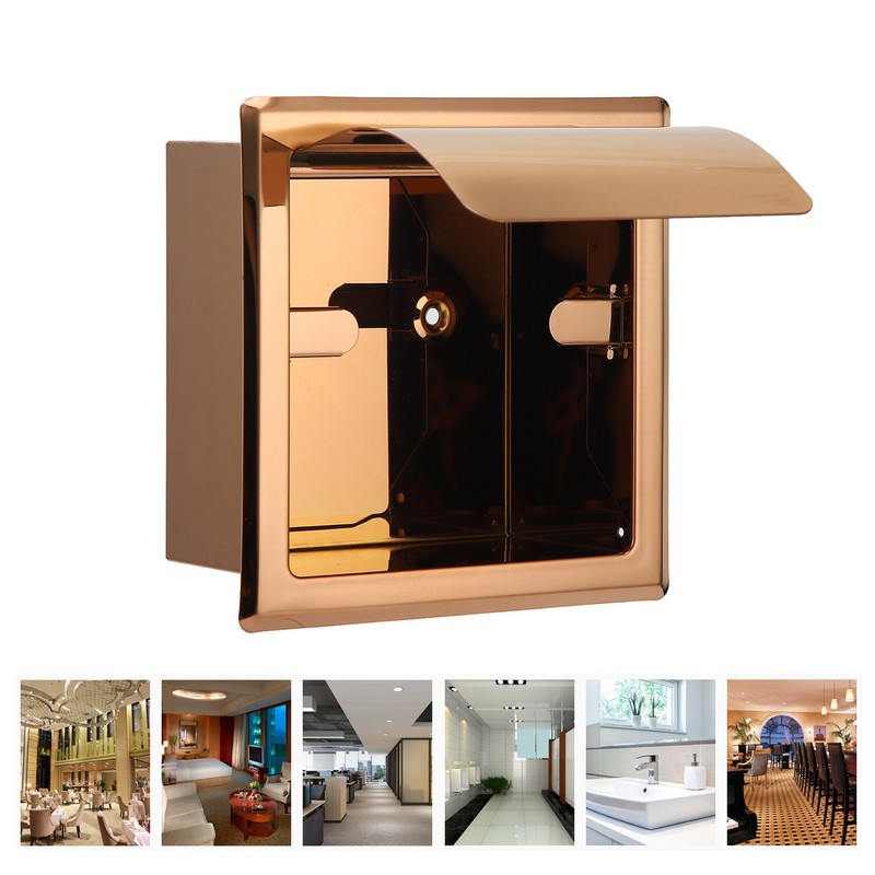 Embedded Style Toilet Paper Holder Stainless Steel Paper Towel Holder