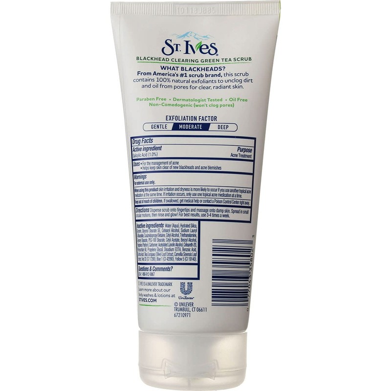 St. Ives Blackhead Clearing Face Scrub Green Tea 6 oz(Pack