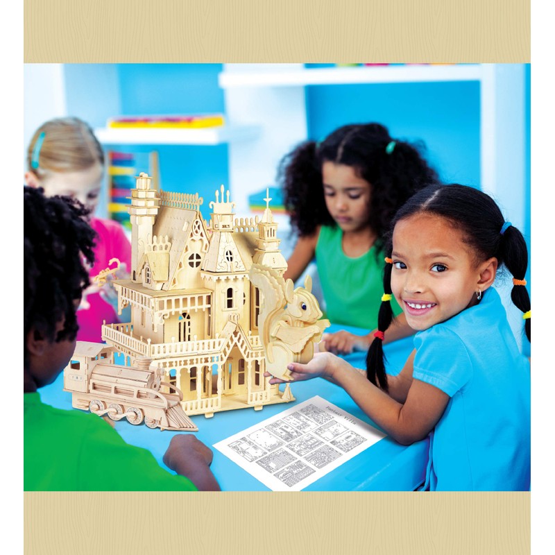 Puzzled 3D Wooden Steam Train Puzzle - Wooden Train Puzzle