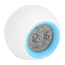Zerodis LED 7 Farben ändern aufwachen Licht Uhr Digital Thermometer Timer Tisch Schreibtisch Wecker mit Snooze Funktion