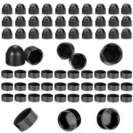 60 PCS Black M6 Bolt Nut Protective Cap，Hex Head Bolt Covers& Dome Head Plastic Bolt Caps Black Hexagonal Protective Cap Exposed