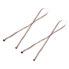 MECCANIXITY IDC Rainbow Wire Flat Ribbon Cable 2.54mm Pitch 10 Pin Connection Line FC Dual Female Black Connector for DIY Experiment 4 Ft Length 2 Pcs