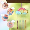 12 Pcs Wind Chime Set, Rainbow Wind Chime Craft for
