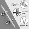 ORLANG 6 Inch 316 Stainless Steel Boat Cleats, Open Base