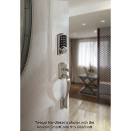Kwikset 98150-002 Avalon Exterior Handle Only with Tustin Right Left-Handed Levers in, Satin Nickel
