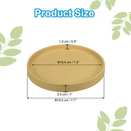 PATIKIL 8.9 Inch Round Ceramic Plant Saucer, Plant Saucer Tray Flower Planter Drip Tray for Indoors Outdoors Patio Balcony, Yellow