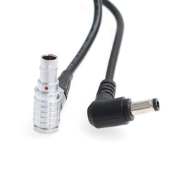 HangTon Right Angle DC Plug 5.5x2.5mm to 2 Pin Power Cable for Monitor Transmitter Receiver Teradek Bond Screw 18"
