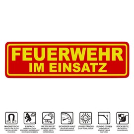 LOHOFOL Magnetic Sign Fire Brigade in Use | Magnetic Sign | Various Sizes Available (35 x 10 cm)