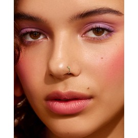 COCHARM 14K Gold Plated Nose Hoops 20g 925 Sterling Silver Gold Flower Nose Hoop Nose Rings 10mm Press Fit Sterling Silver Hoop Nose Piercing 20g Gold Hypoallergenic Nose Hoop