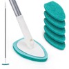 Shower Scrubber with Long Handle, 47'' Bathtub Scrub Brush, Bathroom