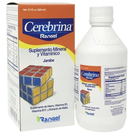 Vino Cerebrina Mineral and Vitamin Siplement Syrup - Suplemento Mineral y Vitaminico Rangel 12 OZ