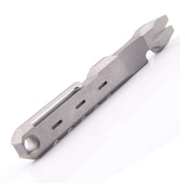 Titanium Pry Bar Crowbar Nail Puller Outdoor Survival With Pocket Clip Large Heavy Duty Lever EDC Multi-Function Tool by Hamans (Grey)