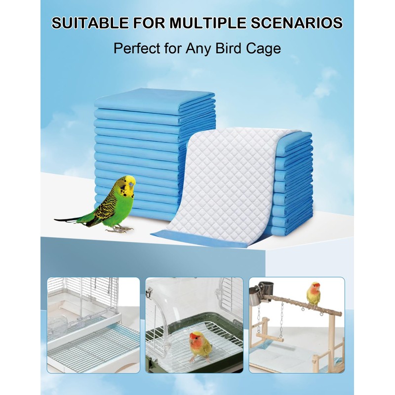 Disposable Bird Cage Liner Birds Cage Liners Super Absorbent Birdcage