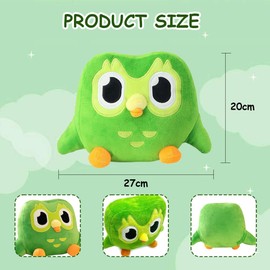 Green Owl Plush, 20 cm Cartoon Green Owl Plush Toy, Owl Plush Toy, Cuddly Toy Owl, Owl Stuffed Animal Toy, Owl Toy for Home Decoration, Children's Birthday Gift