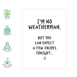 CENTRAL 23 Funny Anniversary Cards - Wife Birthday Cards From Husband - 'I'm No Weatherman' - Naughty Anniversary Card For Girlfriend - Comes With Fun Stickers
