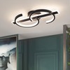 HLILCEH Linear Ceiling Light 4000K Black Modern Ceiling Light Fixture