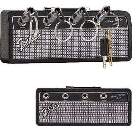 AKASENKO Porta Llaves de Amplificador Marshall, Soporte para llaves de pared, Incluye 4 llaveros para enchufes de Guitarra y Organizador de Llaves de Amplificador de Guitarra Marshall (B)