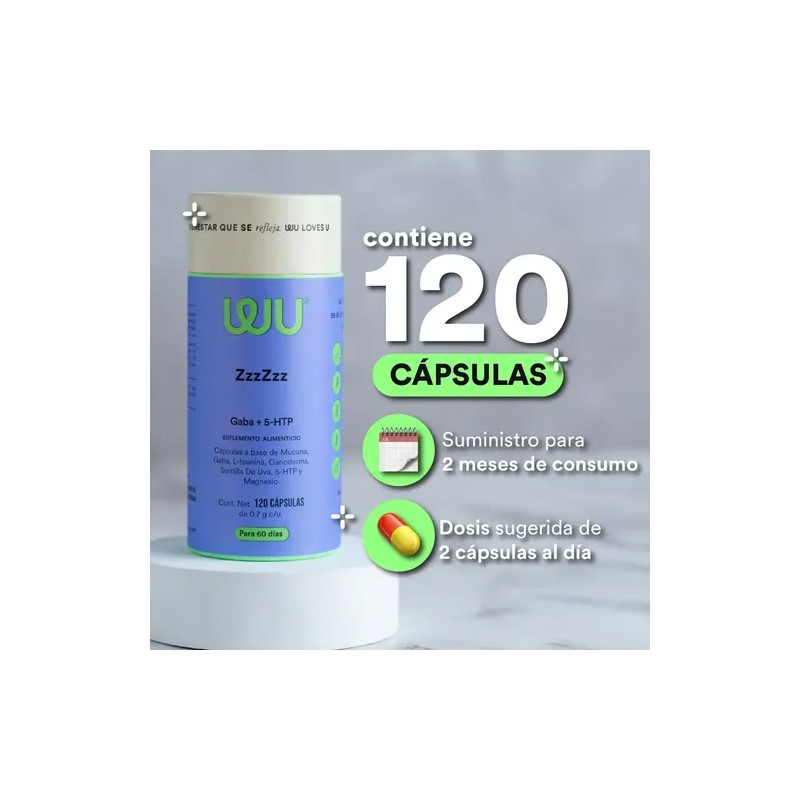 Suplemento Dormir Insomnio Ansiedad Gaba Htp Magnesio Teanina Zzzzzz Noche