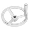 Rotary Handwheel, 16x160mm Lathe Handwheel Cast Iron Chrome Plated Hand