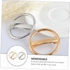 Healvian 2pcs Geometric Metal Circle Hair Clips for Women Spring