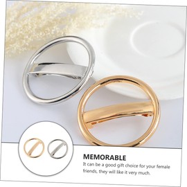 Healvian 2pcs Geometric Metal Circle Hair Clips for Women Spring Hair Clamps Minimalist Style Accessories for Girls Suitable for Daily Wear and Special Occasions