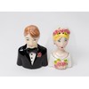 Ceramic Bride and Groom Salt and Pepper Shakers Set 2