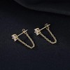 Chain Studs Earrings Dangle for Women Teens Chain Drop Earrings