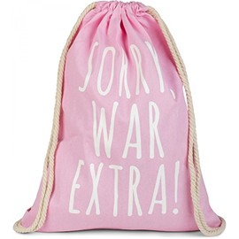 styleBREAKER Statement Gym Bag with 'Sorry, WAR EXTRA!' 02012142 Unisex Print Backpack Sports Bag