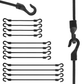 Spanngummi mit Haken 12 Stück – Verschiedene Längen 18/23/31 cm – Robuste Expander mit Haken, Flexibles Gummiband mit Haken, Strapazierfähige Spannbänder mit Haken für Gepäck, Auto, Camping