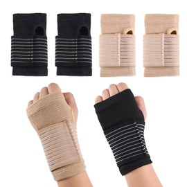Visxcnu 2 Pairs of Breathable Wrist Splint Wrist Support 2 Pairs Elastic Wrist Brace Hand Wrap, Tendonitis and Sports, for Sprains