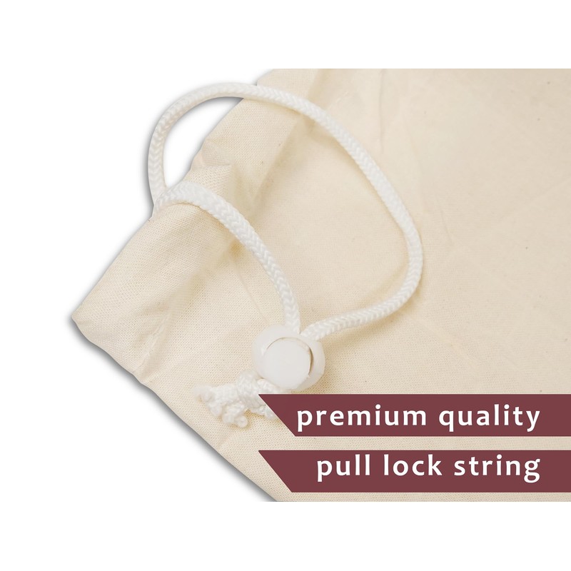 Lenenz 4 Pack Reusable Laundry Bags - 100% Cotton Multi