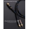 JORZOR Audiophile RCA to 2RCA Subwoofer Cable,1 RCA Male to