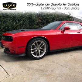 Luxe Auto Concepts 2015+ Dodge Challenger Tint Kit - Tail Light & Side Marker Tint Complete Bundle (Wide Body, Dark Smoke)