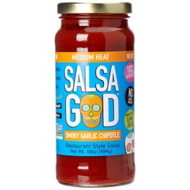 SALSA GOD Medium Smoky Garlic Chipotle Salsa, 16 OZ