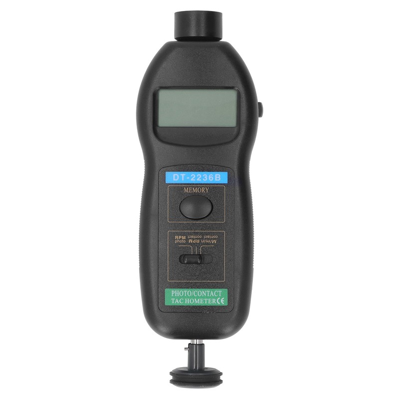 Digital Tachometer 5 Digit LCD Display Handheld Speed Guage Contact