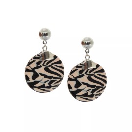 Oussum Silver Round Dangle Earrings Resin Fashion Jewelry Womens Christmas Gift for Her