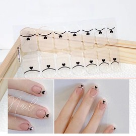 Heart Nail Stickers for Hands and Feets, Cut, 2 Pieces, 3D Nail Stickers, Hand Claws, Gel Nail Stickers, Just Stick, Nail Design, Nail Art, Nail Wrap, Nail Jewelry, Popular, Cute, Women's, Beginners
