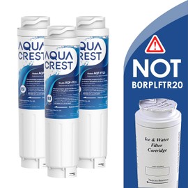 AQUA CREST 644845 Refrigerator Water Filter Replacement for Bosch® Ultra Clarity® 11034152, 9000077104, 9000194412, B26FT70SNS, B22CS80SNS, B22CS50SNS, Haier 0060820860, Miele KWF1000, 3 Filters