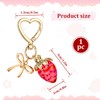 Apausvcm Strawberry Keychain, Cute Strawberry Bag Charms for Women Girls