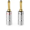 deleyCON Set of 8 Banana Plugs Gold-Plated Screwable for Speaker