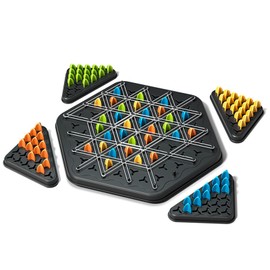 Parthan Chain Triangle Chess Game, Strategic Interactive Board Game for Kids and Adults, Family Triggle Game, Intelligence Game for Kids, 2-4 Players, Ages 3+