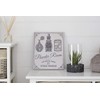 Premier Housewares 2800765 Powder Room Wall Plaque - Grey 1x20x25
