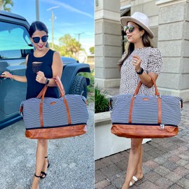 IBFUN Weekender Bags for Women, 21" Weekender Travel Bag, Travel Duffle Bag with Shoe Compartment Carry on Overnight Duffel Bag for Weekend Travel Business Trip, 3PCS