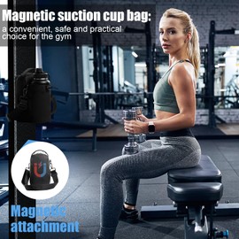 Aultkee Magnetic Gym Bag for Men and Women Sling Magnetic Bag Company with Water Bottle Holder Gym Magnetic Bag with Strap & Phone Pockets for Gym, Travel, Work and Sports